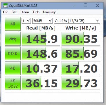 software de comprobación de la velocidad del disco duro windows 10 2