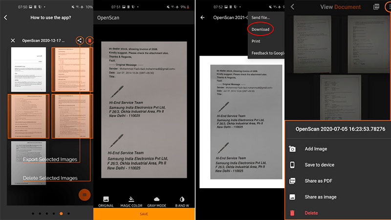 OpenScan: un escáner de documentos open source para Android