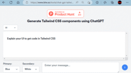 Web para generar codigo CSS TAILWIND usando CHATGPT Gratis
