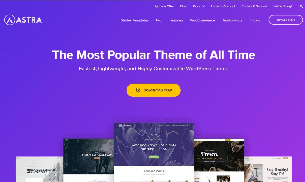 Astra theme WordPress