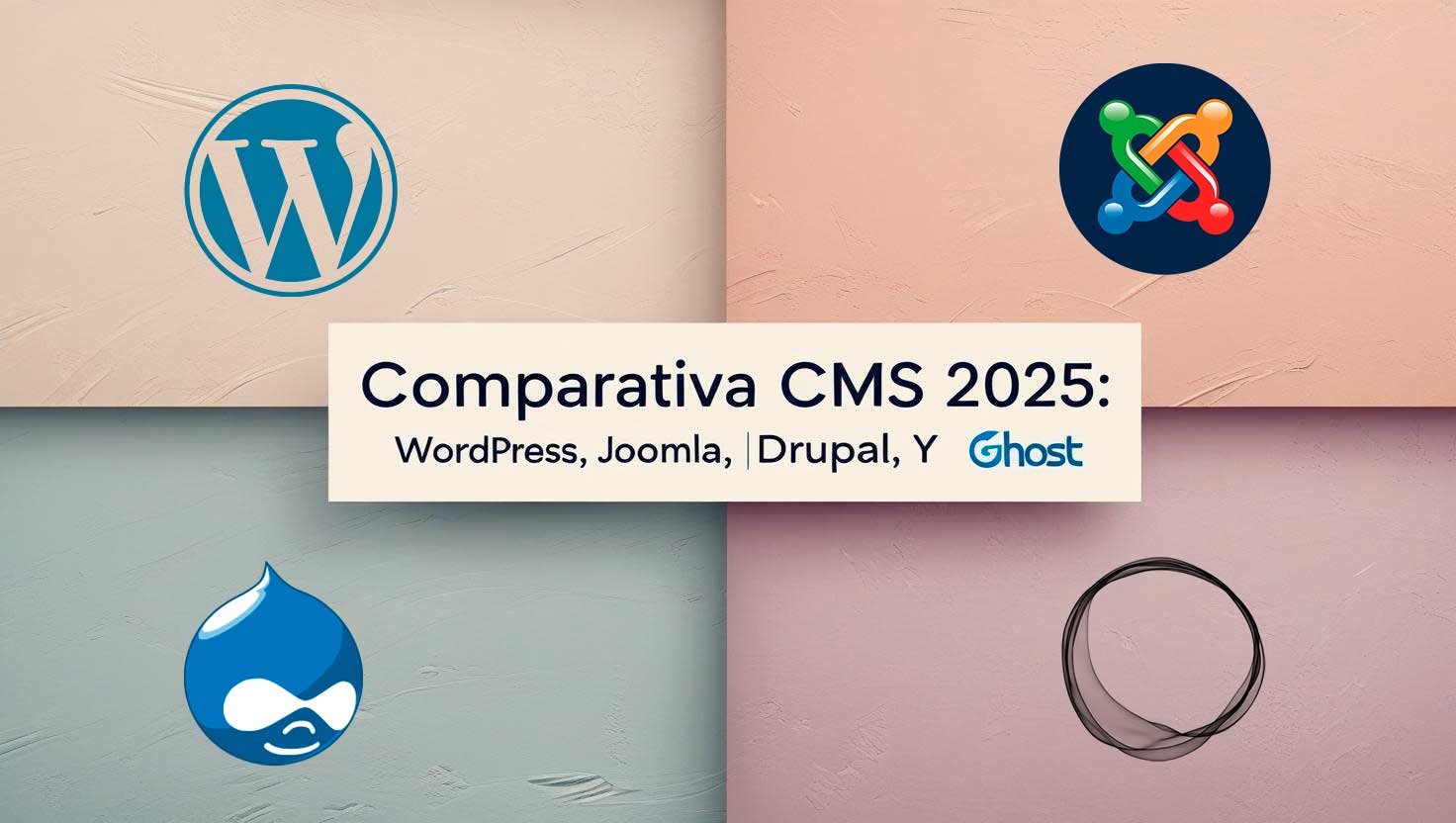 Comparativa CMS 2025: WordPress, Joomla, Drupal y Ghost