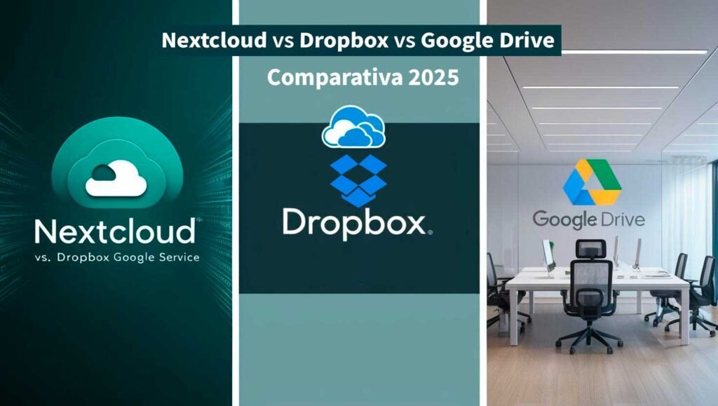 Nextcloud vs Dropbox vs Google Drive: comparativa 2025
