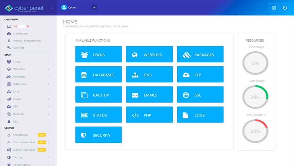 CyberPanel: potencia y modernidad con OpenLiteSpeed