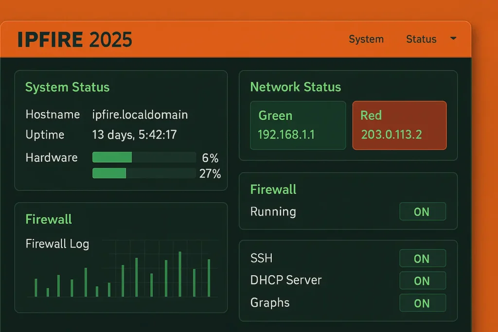 Interfaz IPFire 2025