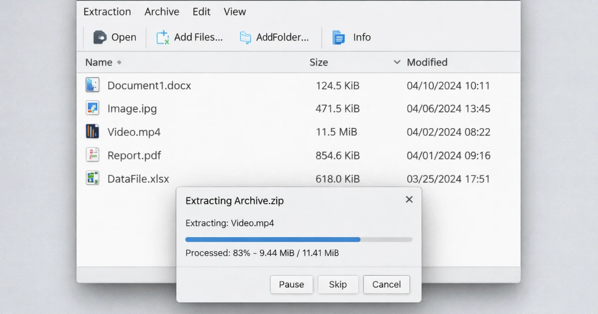 Ark 24.08 – Gestor de archivos comprimidos de KDE para Linux