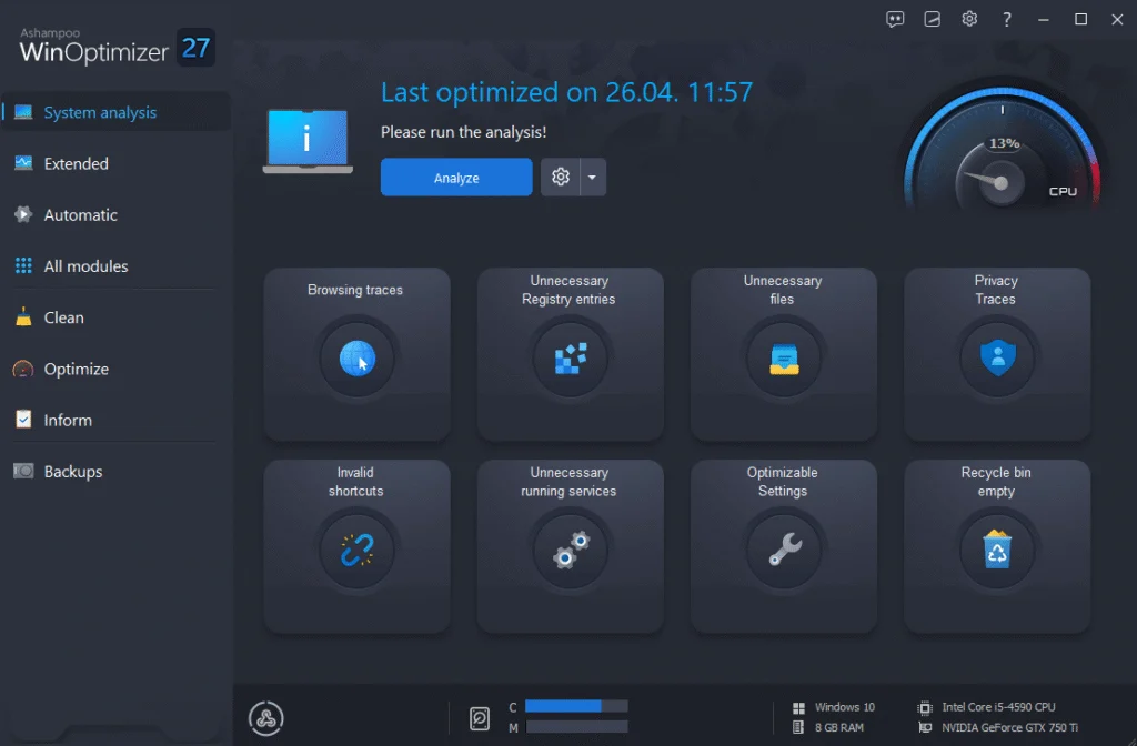 Ashampoo winoptimizer descargar - Ashampoo WinOptimizer 27.00 – Descargar - Winoptimizer