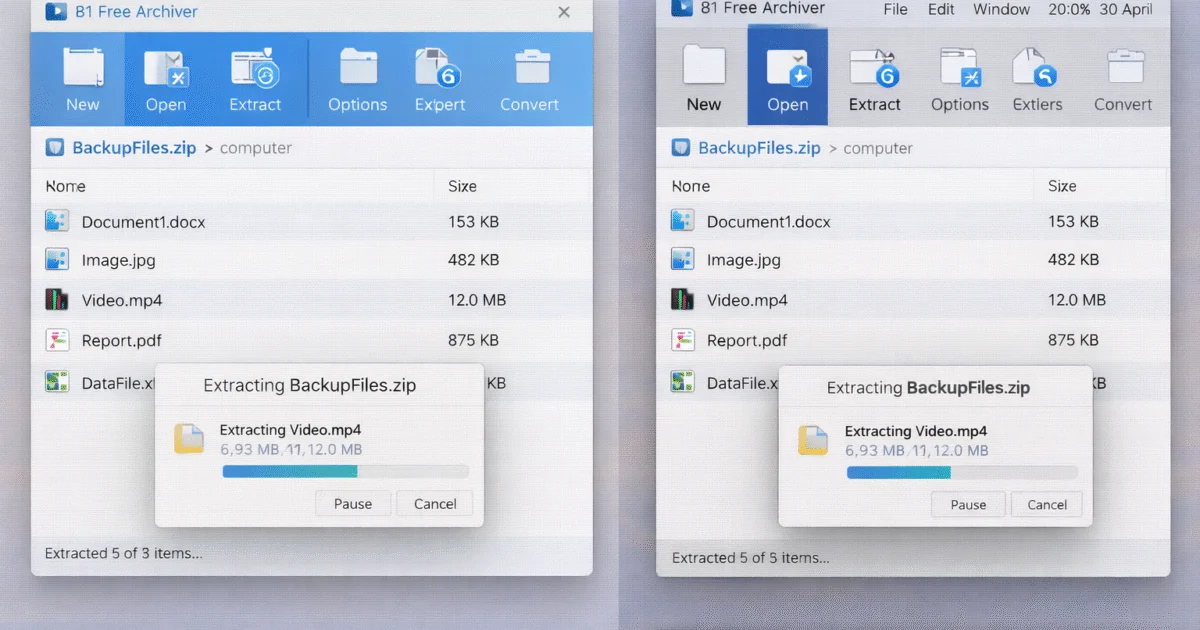 B1 Free Archiver 1.7.120 – Compresor gratuito y multiplataforma