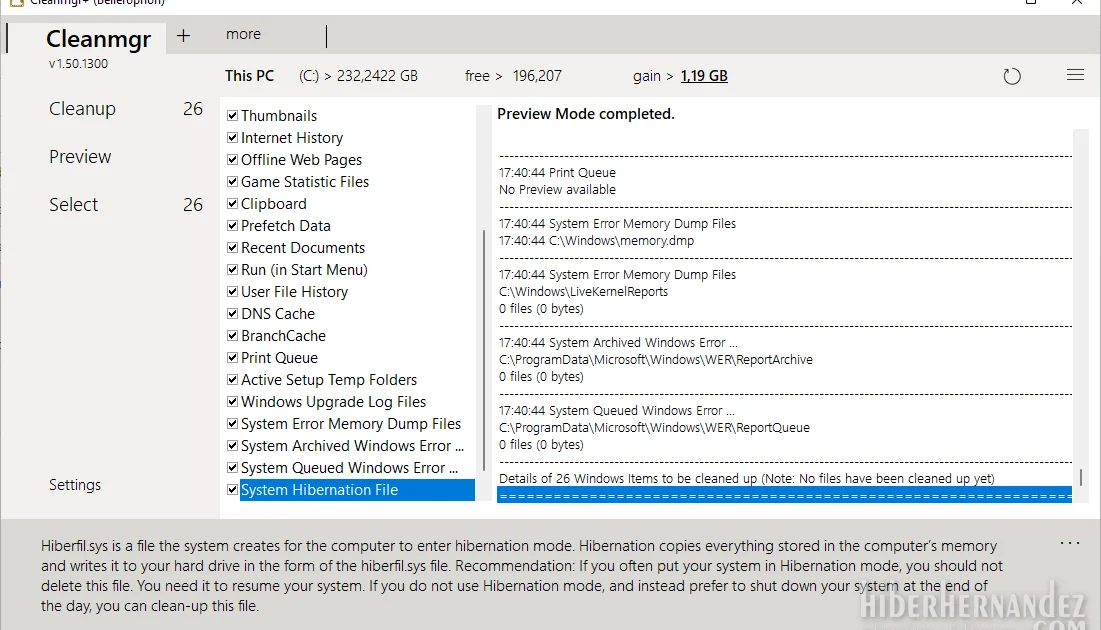 Cleanmgr+ 1.0.3 – Descargar gratis herramienta avanzada de limpieza para Windows