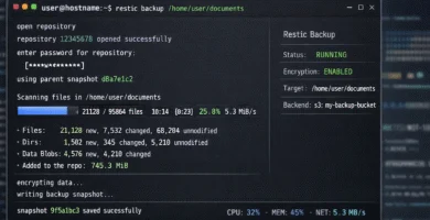 Restic backup cifrado - Restic 0.16.4 - Copias de - Restic