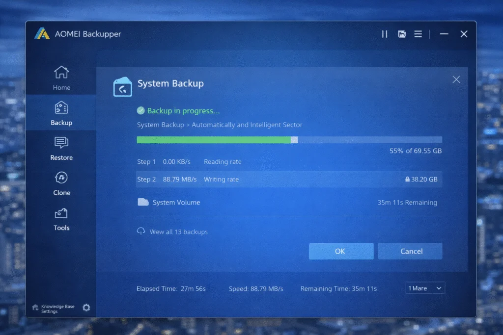 Backup windows automático - AOMEI Backupper 7.4.0 - Copias - Backupper