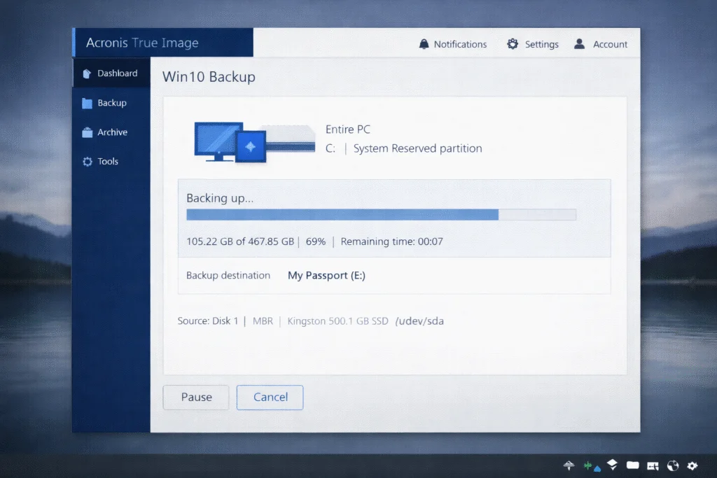 Backup windows profesional - Acronis True Image 2024 - - Acronis