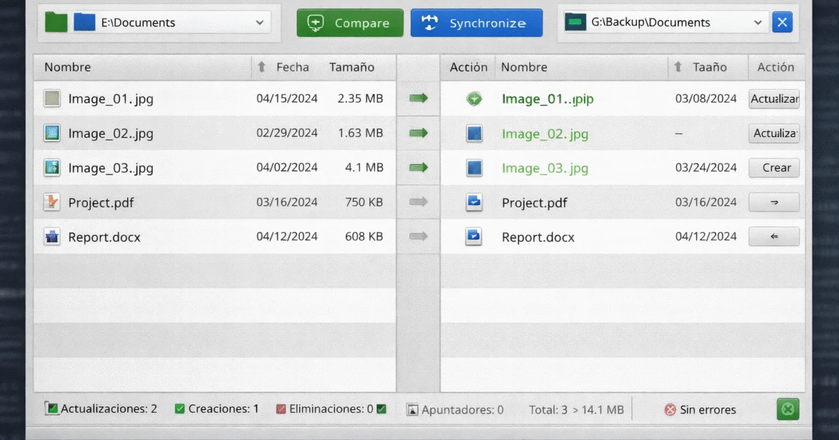 FreeFileSync 13.7 – Sincronización y copias de seguridad de archivos en Linux