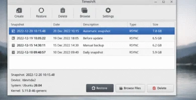 Restaurar sistema linux - Timeshift 24.01 - Restauración del - Sistema