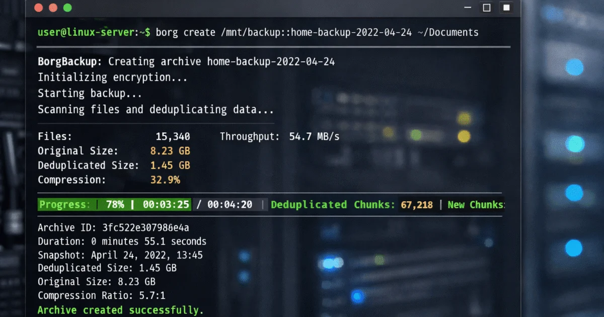 BorgBackup 1.2.7 – Copias de seguridad cifradas y eficientes en Linux