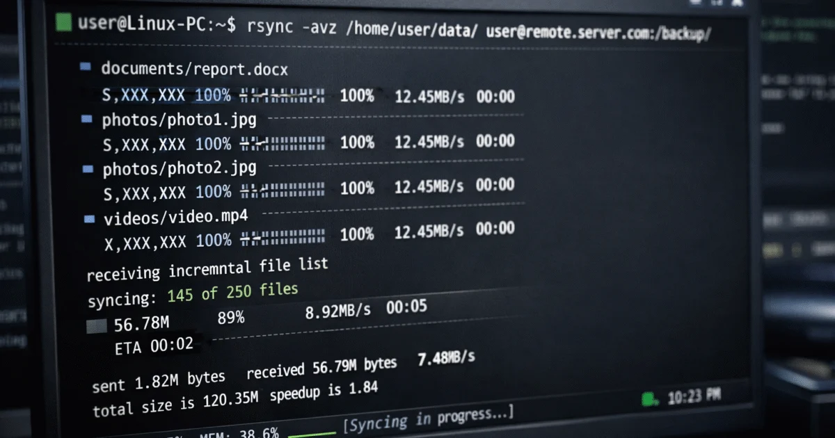 rsync 3.2.7 – Herramienta avanzada de sincronización y copias remotas