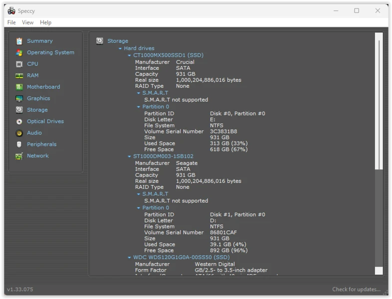 Speccy descargar - Speccy 1.32.803 – Información detallada - Speccy
