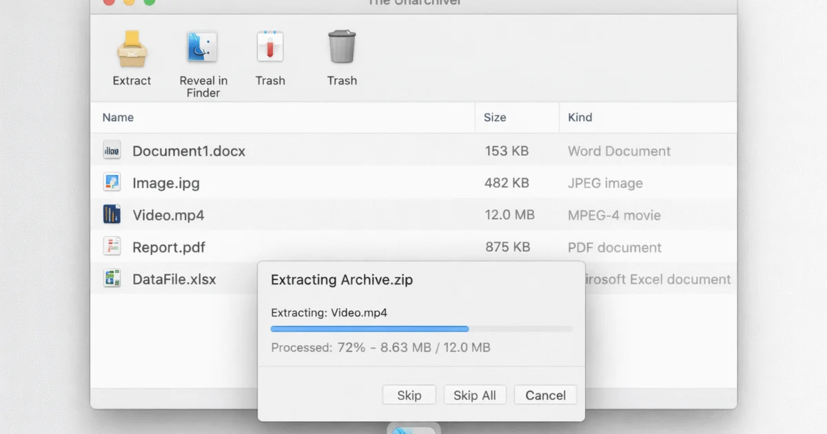 The Unarchiver 4.3.6 – Descompresor gratuito y ligero para macOS